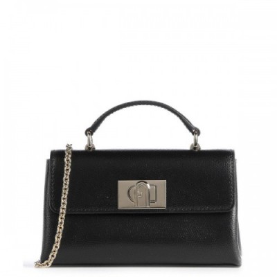 Furla 1927 Mini Crossbody bag grained leather black