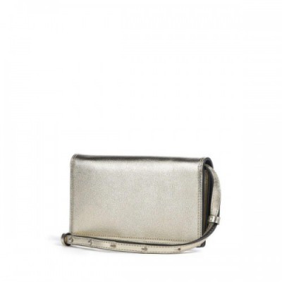 Liebeskind Lisa Metallic L Crossbody bag grained leather gold