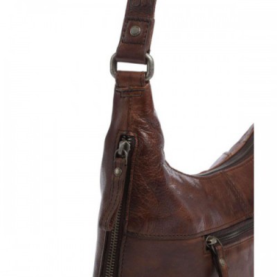 Spikes & Sparrow Apache Elena Crossbody bag grained leather dark brown