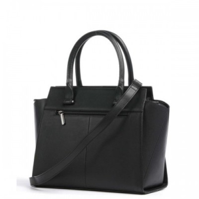 Burkely Nocturnal Nova Handbag fine grain leather black