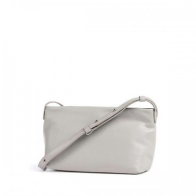 DuDu Bags Fiji Crossbody bag softly grained calfskin light grey