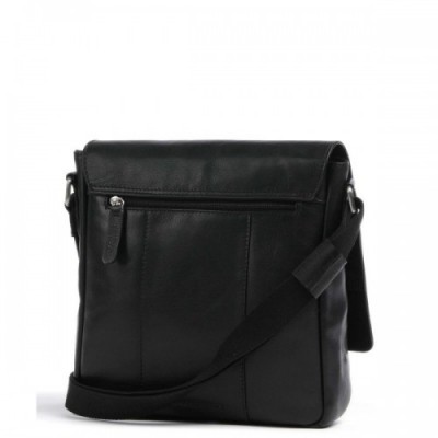 Strellson Swiss Cottage Clint Crossbody bag grained leather black