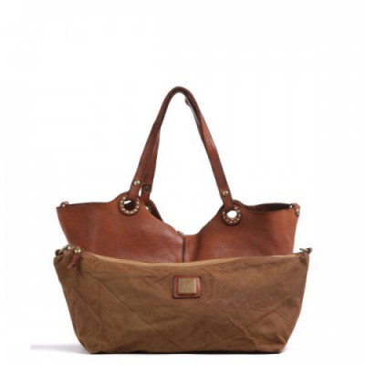 Campomaggi Tote bag grained cow leather cognac