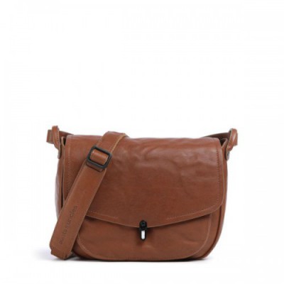 Aunts & Uncles Grandma's Luxury Club Mrs. Mole Cake Crossbody bag fine grain cow leather brown