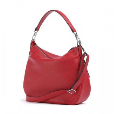 Abro Adria Juna Hobo bag grained cow leather red