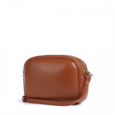 Patrizia Pepe Crossbody bag sheepskin leather brown