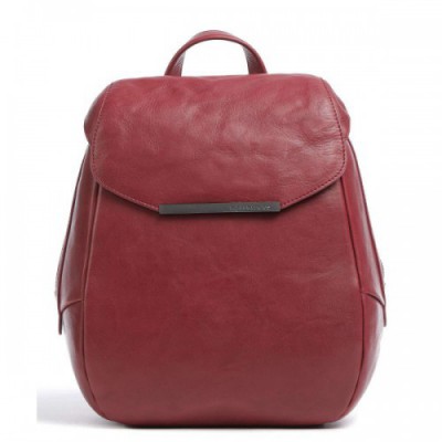 Aunts & Uncles Grandma's Luxury Club Mrs. Dumpling Backpack fine grain cow leather red