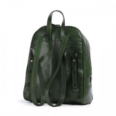 The Bridge Flora Backpack fine grain cow leather dark green