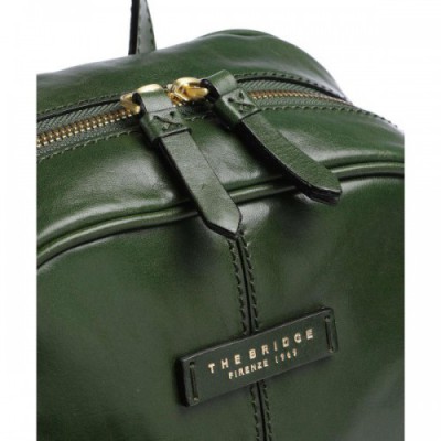 The Bridge Flora Backpack fine grain cow leather dark green