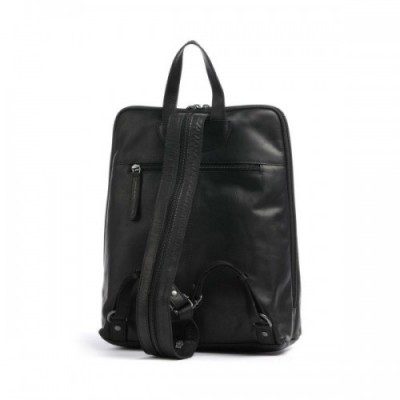 The Chesterfield Brand Cow Wax Pull Up Cuvo Backpack pull-up cow leather black