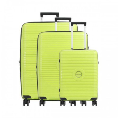 Travelite Orbita Suitcase set (4 wheels) yellow green 3-pc.