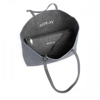 Replay Tote bag synthetic jeans