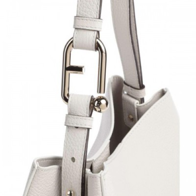 Furla Nuvola S Hobo bag grained cow leather ivory