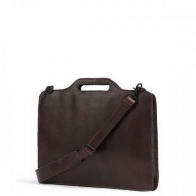 Harold's Aber Laptop case 13″ leather dark brown