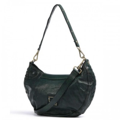 Campomaggi Shoulder bag fine grain cow leather dark green