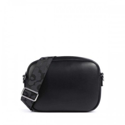 Marimekko Soft Gratha Crossbody bag fine grain leather black