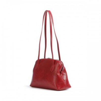 Giudi Shoulder bag fine grain cow leather red