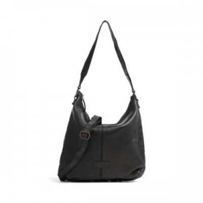 Harold's Submarine Hobo bag grained cow leather black