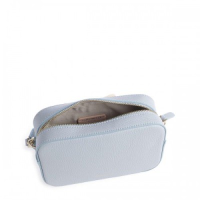 Coccinelle Tebe Crossbody bag grained leather light blue