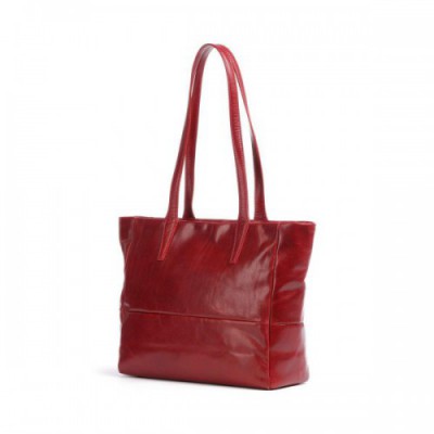 Giudi Tote bag grained leather red