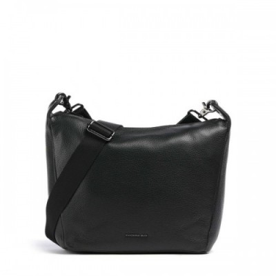 Mandarina Duck Mellow Leather Crossbody bag grained calfskin black