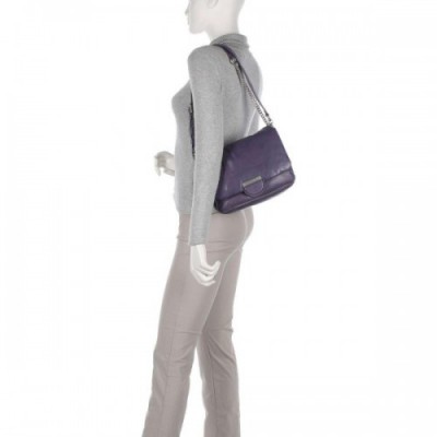 Liebeskind Helene Lamb Gstaad M Crossbody bag fine grain leather violet