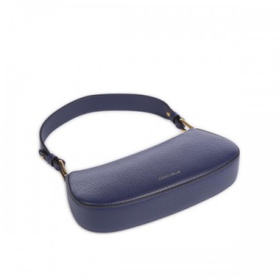 Coccinelle Merveille Shoulder bag grained leather dark blue