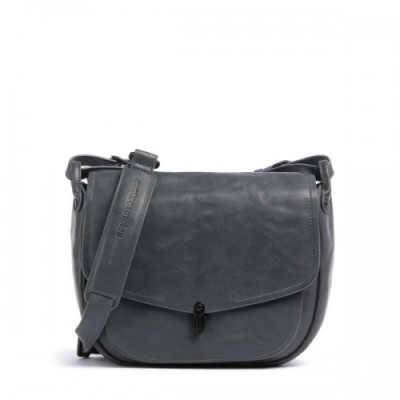 Aunts & Uncles Grandma's Luxury Club Mrs. Mole Cake Crossbody bag fine grain cow leather dark grey