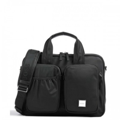 BOSS Lennon Briefcase 15″ recycled polyester black