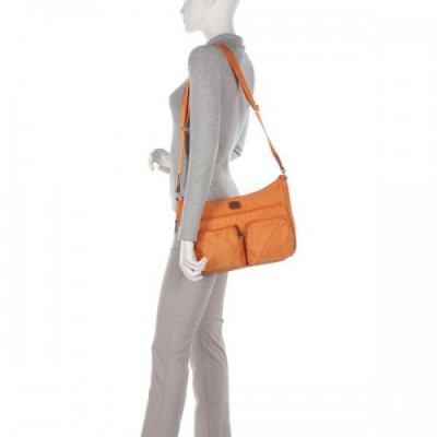 Brics X-Collection Shoulder bag recycled nylon orange