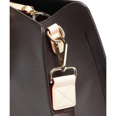 Bugatti Ella Handbag grained cow leather dark brown