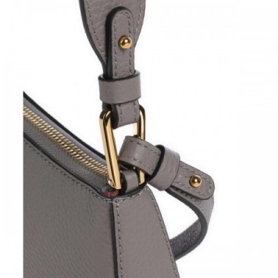 Coccinelle Merveille Shoulder bag grained leather grey