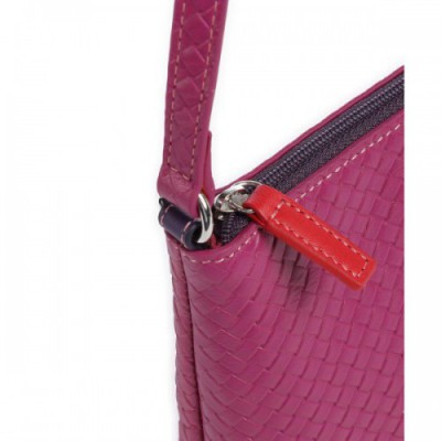 Mywalit Crossbody bag embossed cow leather violet