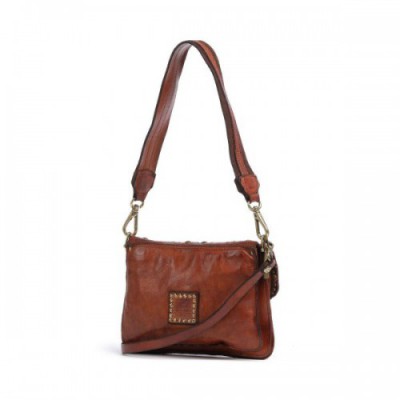 Campomaggi Shoulder bag grained cow leather cognac