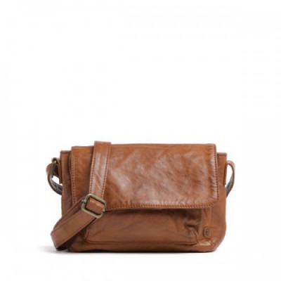 Depeche Power Field Crossbody bag sheepskin leather cognac