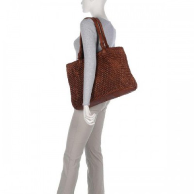 Depeche Wonder Wave Tote bag leather tan