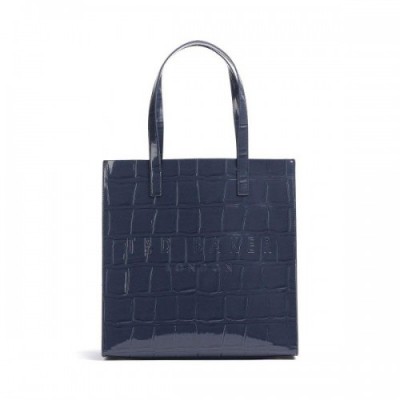 Ted Baker Croccon Tote bag synthetic dark blue