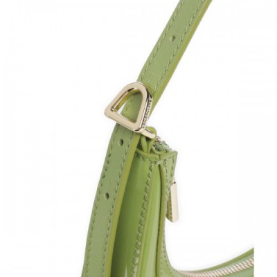 Coccinelle Whisper Patent Shoulder bag leather green