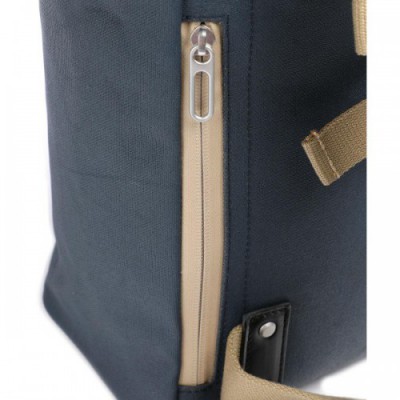 Brooks England Pickwick Cotton Canvas Large Rolltop backpack 16″ canvas blue