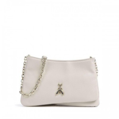 Patrizia Pepe Tris Crossbody bag grained calfskin ivory