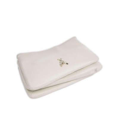 Patrizia Pepe Tris Crossbody bag grained calfskin ivory