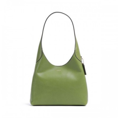 Coach Brooklyn 28 Hobo bag fine grain leather green