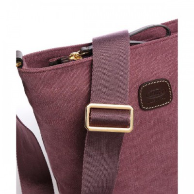 Brics Sorrento Crossbody bag canvas berry