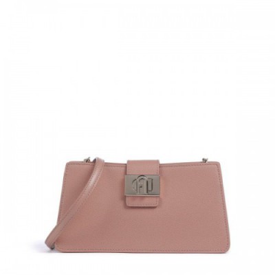 Furla 1927 Mini Crossbody bag fine grain leather antique pink