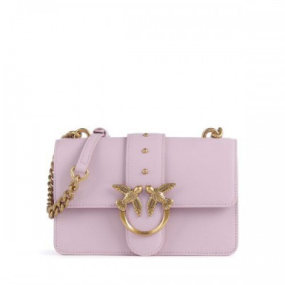 Pinko Love One Mini Crossbody bag softly grained calfskin violet