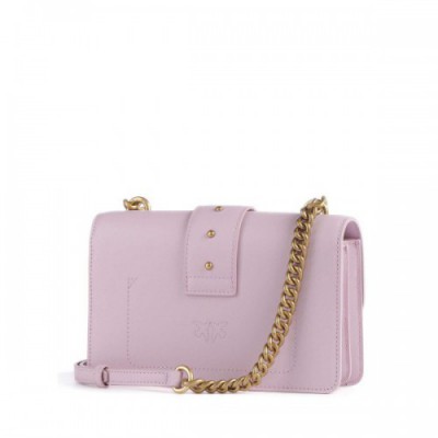 Pinko Love One Mini Crossbody bag softly grained calfskin violet