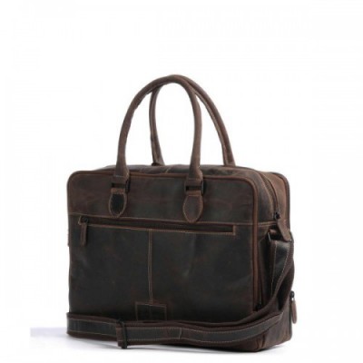 Jack Kinsky Baltimore 7 Briefcase leather dark brown