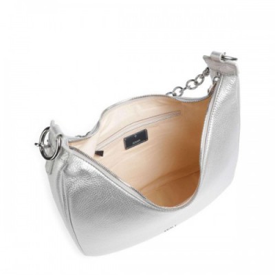 JOOP! Dolce Metallo Hobo bag grained leather silver