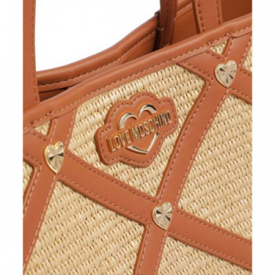 Love Moschino Summer Details Tote bag polypropylene, synthetic brown