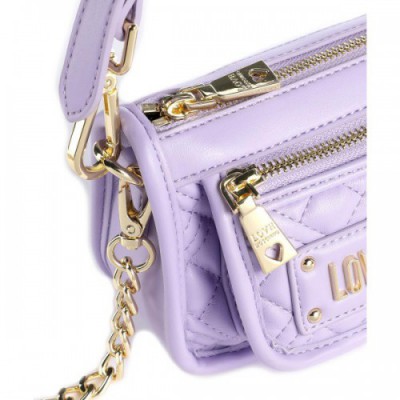 Love Moschino Quilted Shoulder bag synthetic lavender